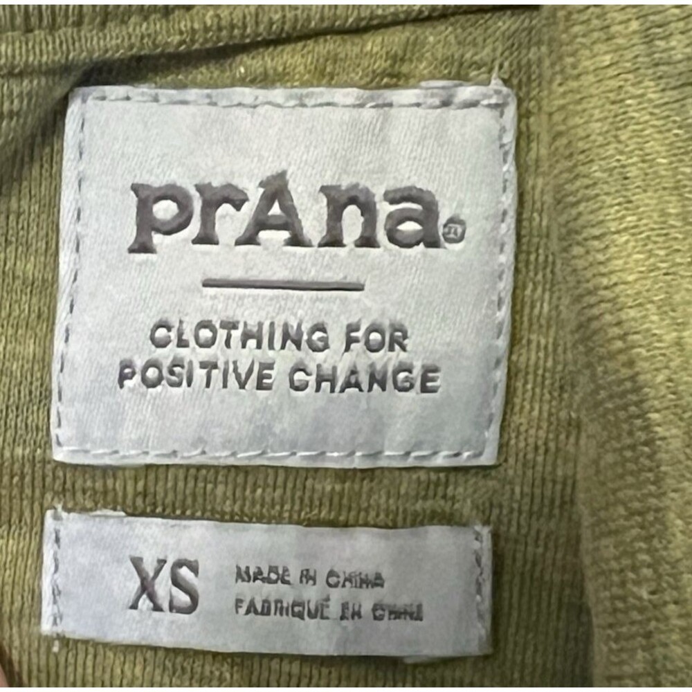 PRANA Cozy Up Barmsee Sweet Grass Heather Tank Top Cowl Neck Hemp Blend Size XS - Picture 6 of 7